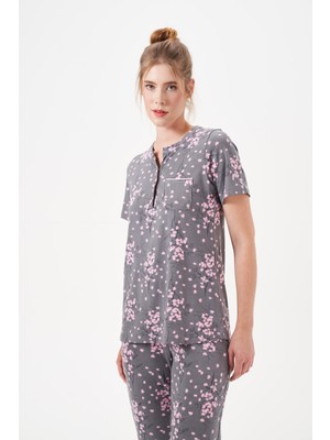Pjs Kadın Düğmeli Pijama Takım 29092