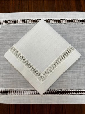 Nurhan Home Collection Kolberli Keten Kumaş Peçete 40 x 40 cm