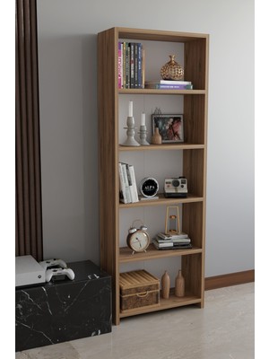 Empressco Alpaevmobilya 5 Raflı Kitaplık Dekoratif Çok Amaçlı Düzenleyici Raf 150 cm Salon Çalışma Odası Raf - Fiyatı, Yorumları