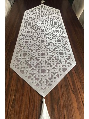 Nurhan Home Collection Yeni Selçuklu Modeli Ekru Renk Masa Runner