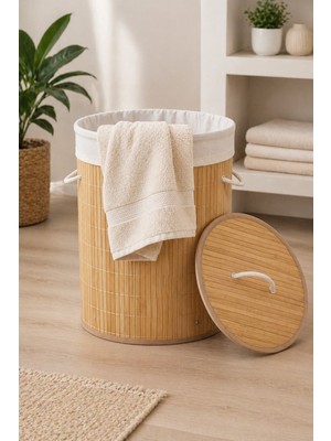 Empressco Best Concept Silindir Doğal Bambu Çamaşır Sepeti Katlanabilir 35X35X50 - Fiyatı, Yorumları
