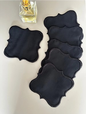 Nurhan Home Collection 6 Adet Geniş Sargılı Nakışlı Kahve Yanı Kokteyl Sunum Peçetesi