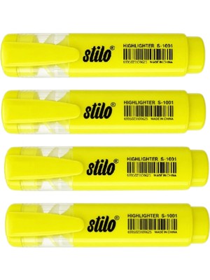 Stilo Fosforlu Kalem Sarı ( 4 Adet )