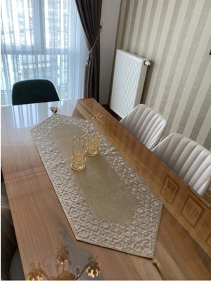 Nurhan Home Collection Selçuklu Modeli Bal Renk Masa Runner