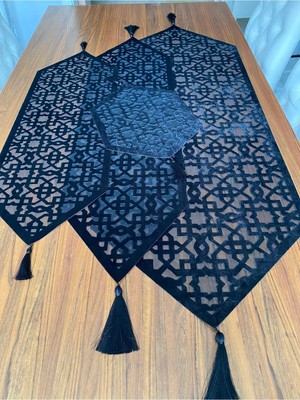 Nurhan Home Collection Yeni Selçuklu Modeli Siyah Renk Salon Takımı 4 Parça