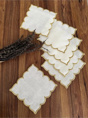 Nurhan Home Collection 6 Adet Kubbe Desenli Kokteyl Sunum Peçetesi