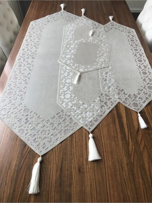 Nurhan Home Collection Selçuklu Modeli Ekru Renk Salon Takımı 4 Parça