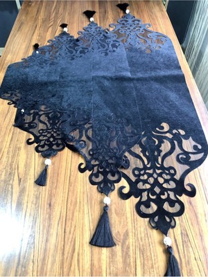 Nurhan Home Collection Taç Modeli Siyah Renk Salon Takımı 4 Parça