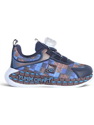 Ayakcenter Yumix 2645 Lacivert Akıllı Bağcıklı Erkek Çocuk Spor Ayakkabı