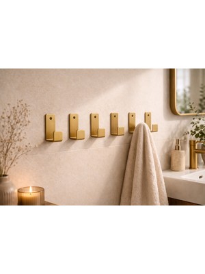 Empressco Arnese Home 6’lı Gold Metal Yapışkanlı Bornoz/havlu Askısı - Fiyatı, Yorumları