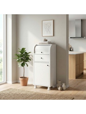 Empressco Cabana %100 Mdf Çekmeceli ve Raflı Ekmeklik Dolabı - Kaydırmaz Kulplu - Fiyatı, Yorumları