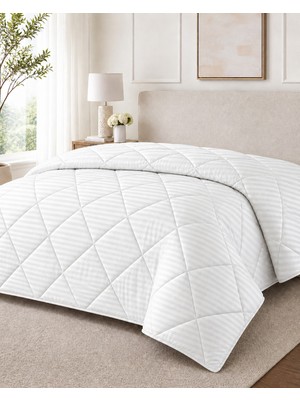 Bella Home Çift Kişilik 195X215 cm Silindir Mikro Jakarlı Silikon Yorgan – Nefes Alan, Yumuşak ve Konforlu Dolgu