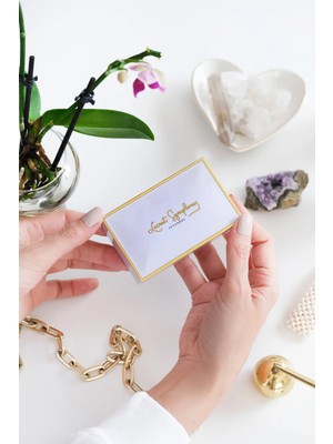 DAKS Beyaz & Gold (94 x 59 x 36 Mm) - Premium Metal Hediye, Takı ve Saklama Kutusu