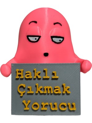 El Yapımı Mori Mood Ofis Figürü - Esprili Bıkkın Masaüstü Biblo Komik Ofis Hediyesi