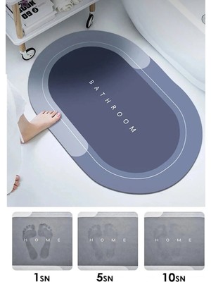 Empressco M Mimoza Park Su Emici Paspas Şık Tasarım Abdest Paspası Kaymaz Taban Diyatom 40*60 cm Oval Paspas - Fiyatı, Yorumları