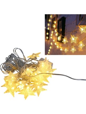 Cenk Xstore 20 LED Yıldız Işık Zinciri Günışığı Beyaz Dekoratif Süs Lambası
