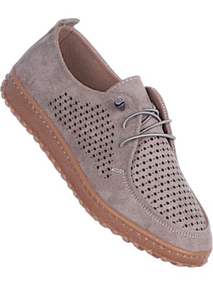 Ayakcenter Ayzen 1050 Vizon Kadın Loafer Ayakkabı
