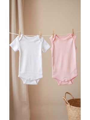 Dolcetots 2'li Set %100 Pamuk Bebek Body & Zıbın