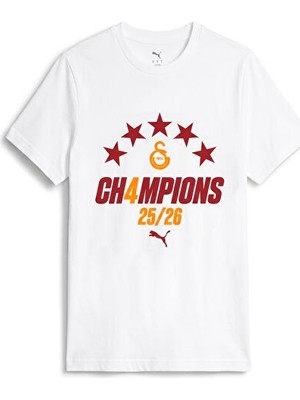 Puma Galatasaray Sk 26 Şampiyonluk Tişörtü Erkek Futbol Tişörtü 79229904 Beyaz