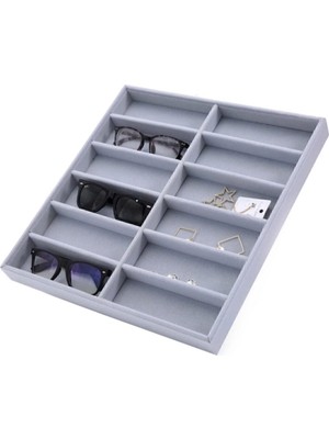 Empressco Aydın Decor Yerli Üretim Havana Model Süet Kumaş Gri Renk 36-38 cm Çekmece Içi Gözlük Standı - Fiyatı, Yorumları