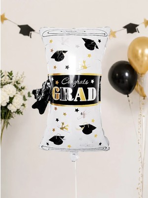 Parti Adresi Mezuniyet Partisi Diploma Tasarımlı Folyo Balon Parti Dekoru 66 cm