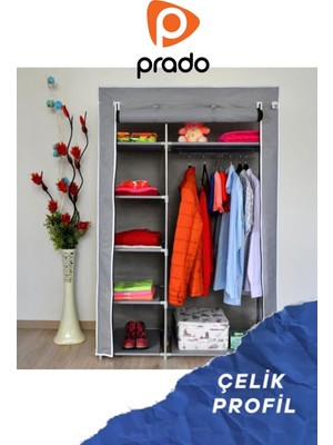 Empressco Prado Elit Yandan Raflı Çelik Profilli Bez Dolap - Fiyatı, Yorumları