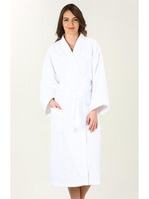 Özdilek Otel Tipi Kimono Bornoz Beyaz S-M