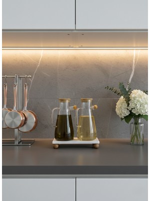 Empressco Faralyahome Mermer Ahşap Ayaklı 24X12 cm Yağlık Altlığı,mutfak Organizer Stant, Sunumluk - Fiyatı, Yorumları