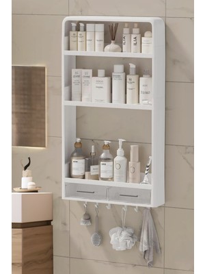 Empressco Trend Maison Premium Yapışkanlı Duvar Rafı Banyo Mutfak Havluluk Şeffaf Organizer Çekmeceli Duş Rafı Delme Yok - Fiyatı, Yorumları