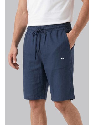 Slazenger 7050 Erkek %100 Pamuk Keten Tuşeli Rahat Kalıp Şort