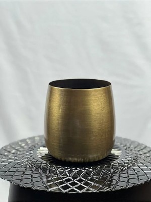 Solvo Vintage Pirinç Dokulu Dekoratif Metal Obje - Fırçalı Bakır Kaplama