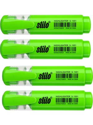 Stilo Fosforlu Kalem Yeşil( 4 Adet )
