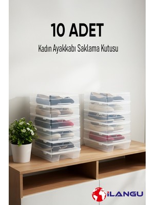 Empressco Dripon Tarımsal Sulamada 10 Numara 10 Adet Şeffaf Kadın Ayakkabı Saklama Kutusu-Hava Kanallı-Organizer - Fiyatı, Yorumları