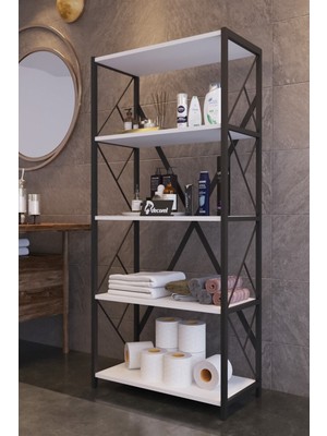 Empressco Morpanya Mony Metal Banyo Rafı Ünite 5 Raflı Banyo Düzenleyici Raf Deterjan Havlu Rafı 150 cm Beyaz - Fiyatı, Yorumları