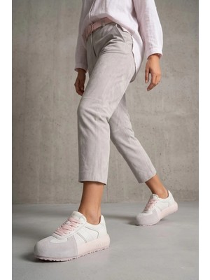 Ayakkabı Fuarı Elit HML2033 Kadın Klasik Sneaker Bej