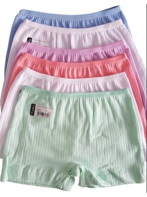 Tutku 6'lı Paket Fitilli Elastan Kız Çocuk Külot Boxer Şort