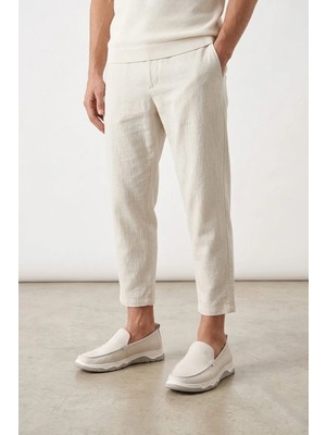 Ayakkabı Fuarı Luciano Bellini 26K-E16401 Formal Erkek Casual Ayakkabı Krem