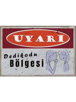 tp Retro Vintage 5 mm Ahşap Üzerine Dedikodu Temalı Poster Tablo 20X30 cm