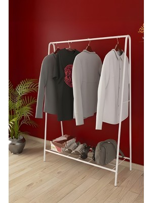 Empressco Metallica Concept Oval Telli Beyaz Butik Stil Askılık Konfeksiyon Askısı Ayaklı Askılık Elbise Askılığı Portmanto - Fiyatı, Yorumları