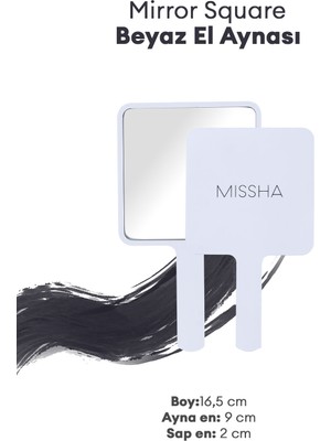 Empressco Missha Şık Tasarımlı Beyaz El Aynası Mirror Square (White) - Fiyatı, Yorumları