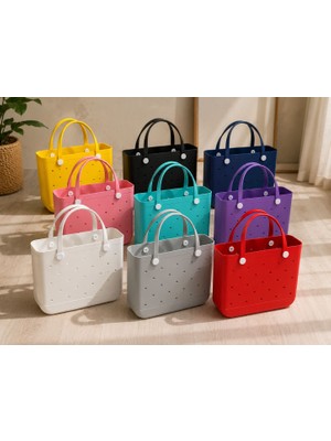 Silikon Plaj Çantası Omuz Çantası Büyük Boy 29(H)X34X13CM
