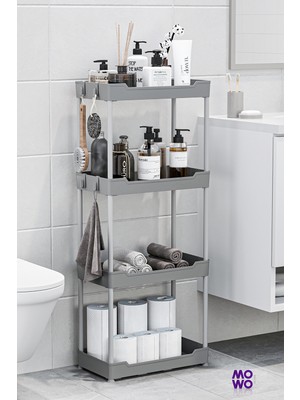 Empressco Mowo Home Mowo 4 Katlı Ayaklı Gri Banyo Rafı, Mutfak Rafı, Havluluk, Deterjanlık Makyaj Organizer, Vesken - Fiyatı, Yorumları