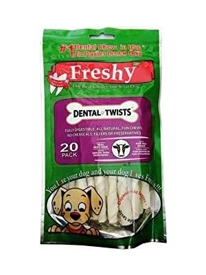 Freshy Dental Twist Köepk Çiğneme Çubuk 13 cm 20 Adet