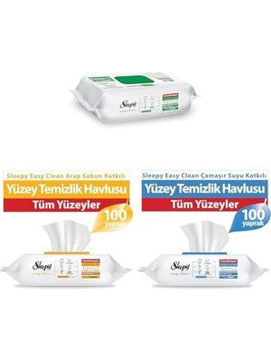 6 Adet Beyaz Sabun & Çamaşır Suyu & Arap Sabunu Katkılı Yüzey Temizlik Havlusu