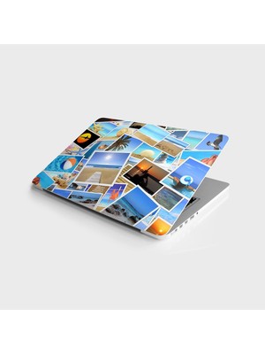 Laptop Bilgisayar Notebook Pc Kaplama Etiketi Tatil Collage