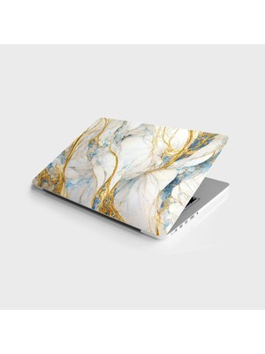 Laptop Bilgisayar Notebook Pc Kaplama Etiketi Soyut Mermer Ebru