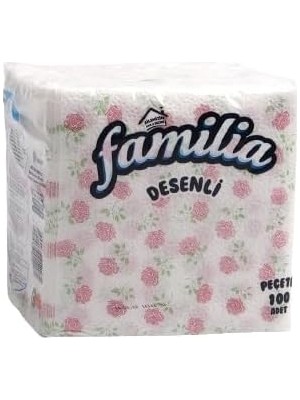 Familia Tek Katlı Desenli Peçete 100 Adet