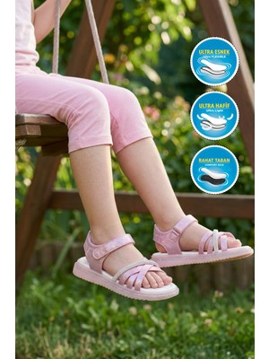 Cool Maya F Pembe Cırtlı Kız Çocuk Sandalet