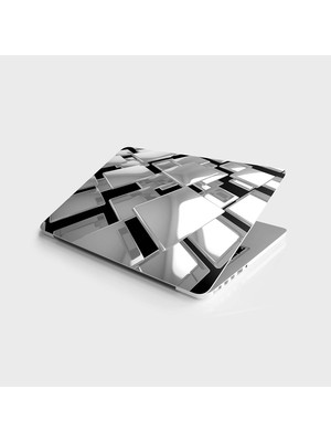 Laptop Notebook Pc Kaplama Etiketi 3D Kareler
