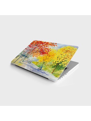 Laptop Bilgisayar Notebook Pc Kaplama Etiketi Ağaç Boyama
